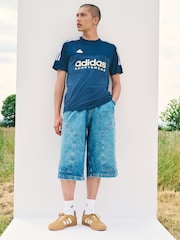 adidas Blue Tiro T-Shirt - Image 3 of 5
