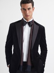 Reiss Bordeaux Asinara Silk Polka Dot Scarf - Image 2 of 4