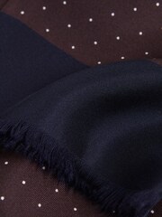 Reiss Bordeaux Asinara Silk Polka Dot Scarf - Image 4 of 4