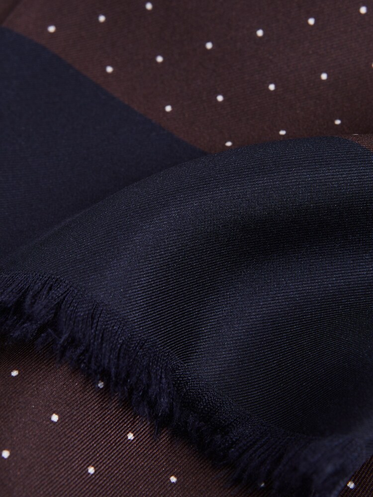 Reiss Bordeaux Asinara Silk Polka Dot Scarf - Image 4 of 4 Reiss Bordeaux Asinara Silk Polka Dot Scarf - Image 4 of 4