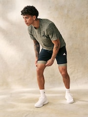 adidas Green TECHFIT Compression Training Short Tights - Image 3 of 6
