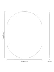 Showerdrape Lincoln Small Oval Bathroom Mirror - Image 4 of 4