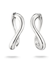 Thomas Sabo Silver Tone Wave-Shaped Hoop Earrings - Image 3 of 4