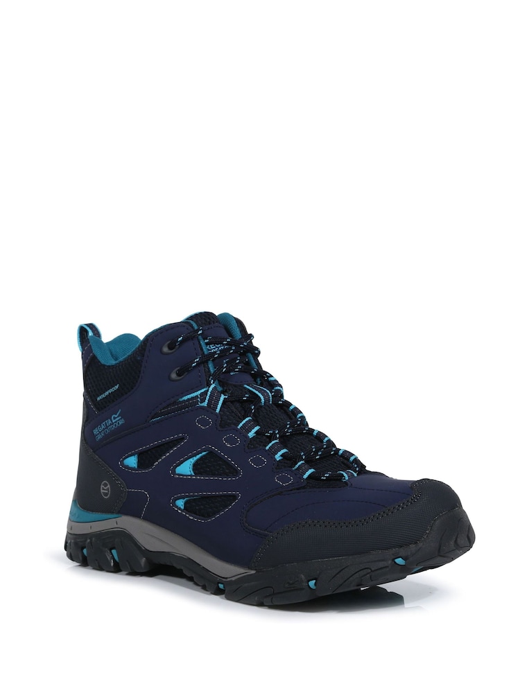 Blau - Regatta Damen Holcombe IEP Mittelhohe, wasserfeste Wanderschuhe - Bild 1 von 1 Blau - Regatta Damen Holcombe IEP Mittelhohe, wasserfeste Wanderschuhe - Bild 1 von 1