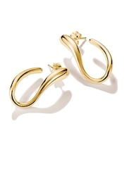 Thomas Sabo Gold Tone Curved Hoop Earrings - Image 3 of 3
