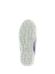 Pavers Blue Multi Pavers Ladies Wide Fit Lightweight Slip-On Trainers - Image 4 of 5