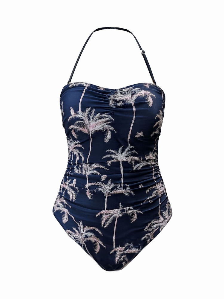 Seaspray Navy Blue Regular Length Sahara Gathered Bandeau Tummy Control Swimsuit - Image 7 of 7 Seaspray Navy Blue Regular Length Sahara Gathered Bandeau Tummy Control Swimsuit - Image 7 of 7