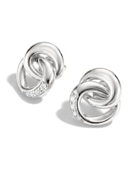 Thomas Sabo Silver Tone Together Ear Studs With White Zirconia - Image 3 of 3