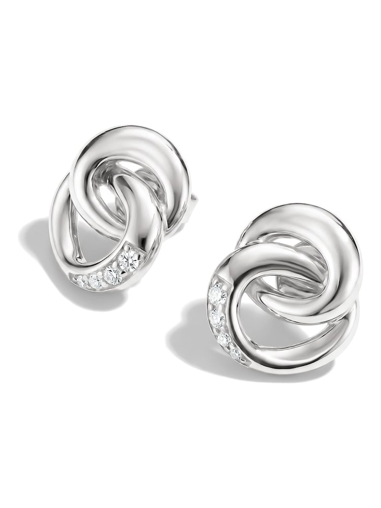 Thomas Sabo Silver Tone Together Ear Studs With White Zirconia - Image 3 of 3 Thomas Sabo Silver Tone Together Ear Studs With White Zirconia - Image 3 of 3