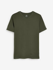 Dunkel Khaki/Grün - Reguläre Passform - Essential T-Shirt mit V-Ausschnitt - Bild 5 von 5