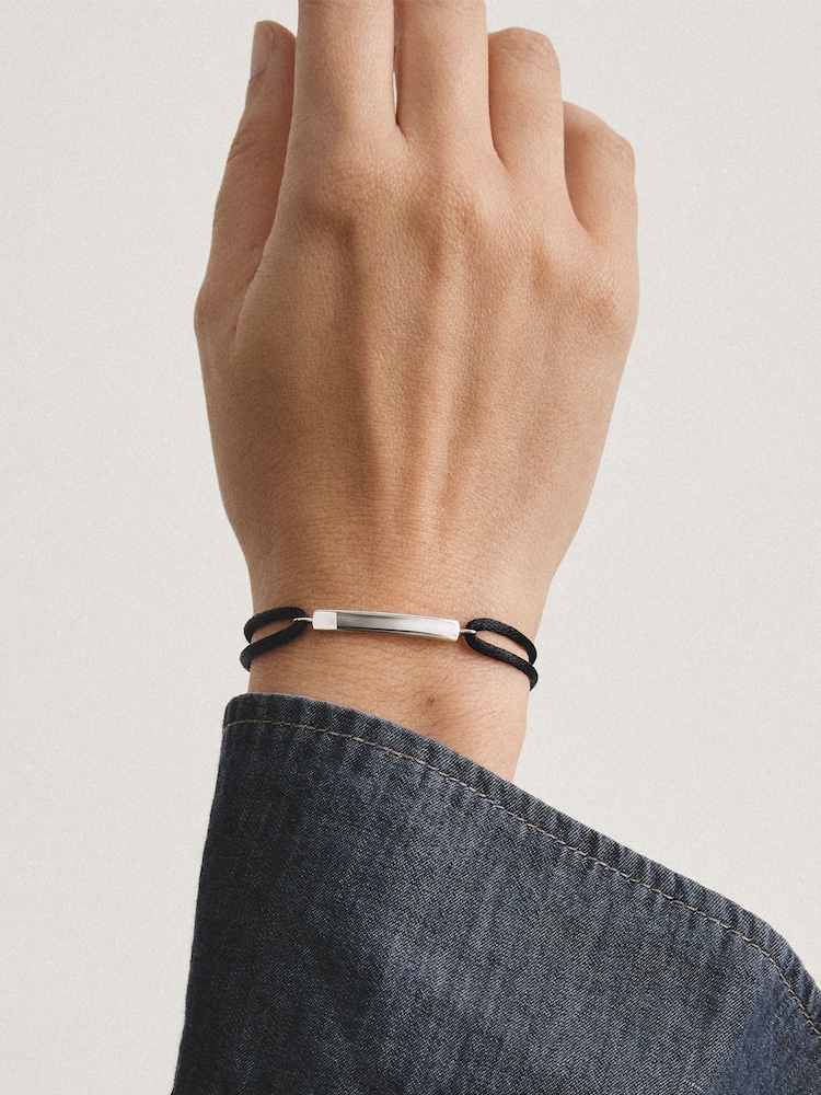 Thomas Sabo Black Engravable Textile Bracelet - Image 1 of 4 Thomas Sabo Black Engravable Textile Bracelet - Image 1 of 4