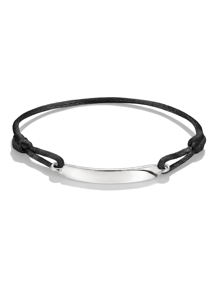 Thomas Sabo Black Engravable Textile Bracelet - Image 2 of 4 Thomas Sabo Black Engravable Textile Bracelet - Image 2 of 4