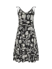Yours Curve Black Abstract Tiered Sundress - Image 5 of 5