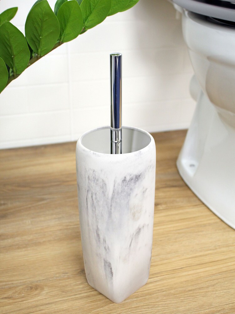 Showerdrape White Octavia Toilet Brush & Holder - Image 1 of 3 Showerdrape White Octavia Toilet Brush & Holder - Image 1 of 3
