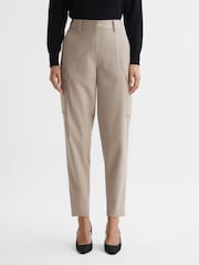 Reiss Neutral Violet Mid Rise Cargo Trousers - Image 2 of 7