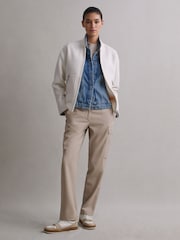 Reiss Neutral Violet Mid Rise Cargo Trousers - Image 4 of 7