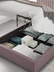 Aspire Furniture Blush Pink Upholstered End Lift Ottoman Storage Bed - Image 5 of 6