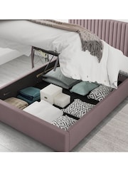 Aspire Furniture Blush Pink Upholstered End Lift Ottoman Storage Bed - Image 6 of 6