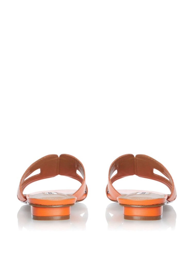 Dune London Orange Loupe Smart Slider Sandals - Image 4 of 8