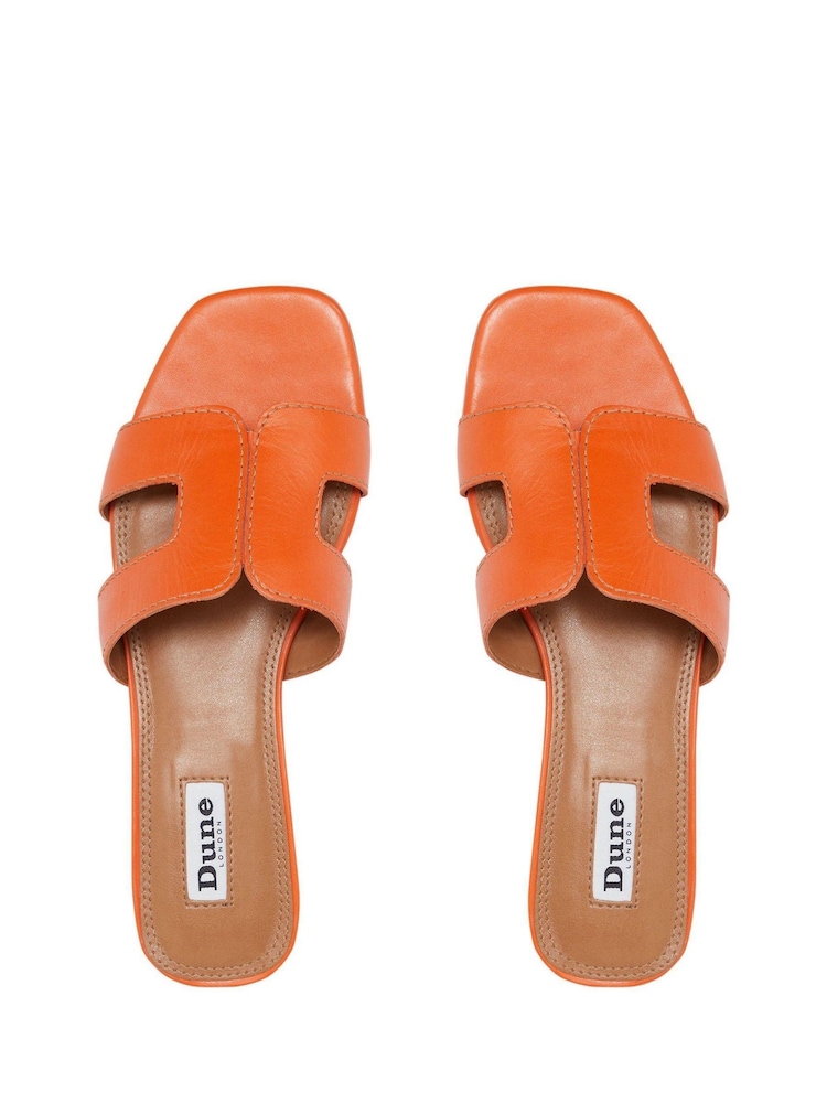 Dune London Orange Loupe Smart Slider Sandals - Image 6 of 8