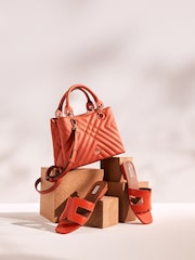 Dune London Orange Loupe Smart Slider Sandals - Image 8 of 8