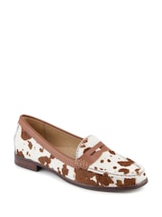 Jones Bootmaker Animal Regular Fit Tamsyn Smart Leather Penny Loafers - Image 3 of 6