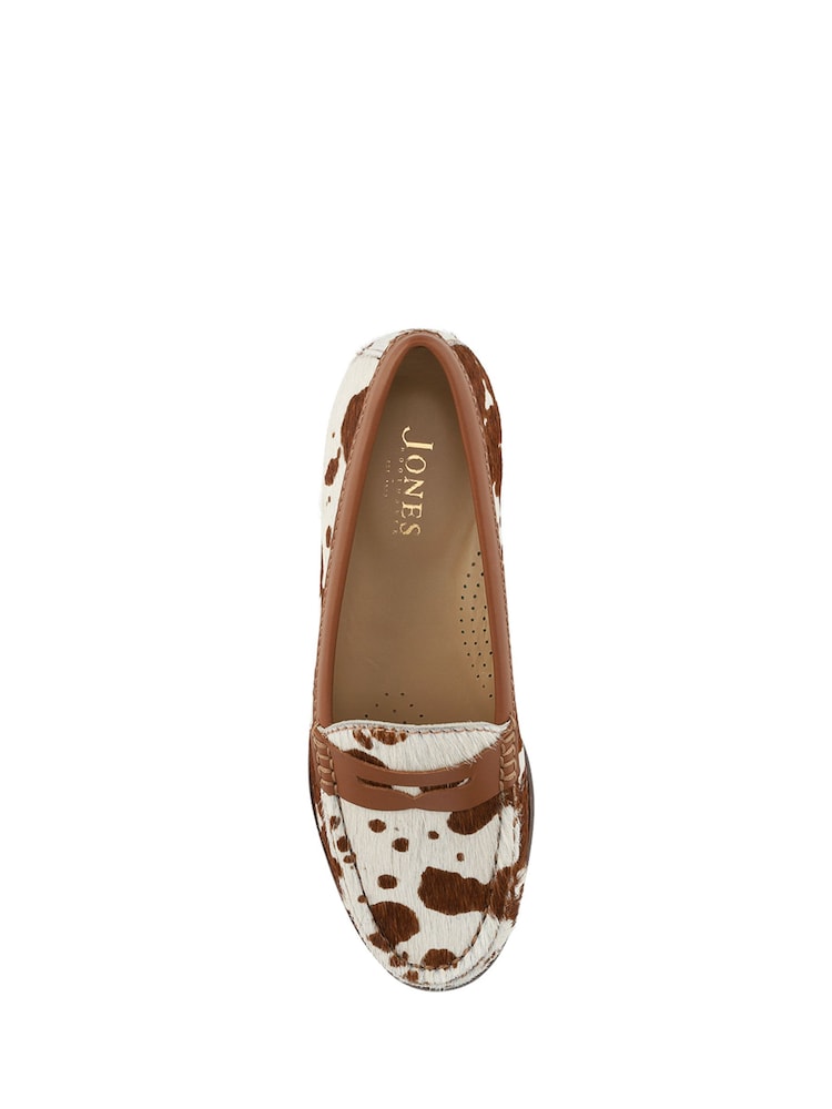 Jones Bootmaker Animal Regular Fit Tamsyn Smart Leather Penny Loafers - Image 6 of 6 Jones Bootmaker Animal Regular Fit Tamsyn Smart Leather Penny Loafers - Image 6 of 6