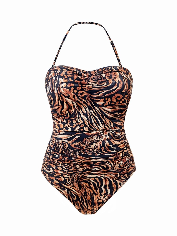Seaspray Gold Regular Length Tanzania Gathered Bandeau Tummy Control Swimsuit - Image 7 of 7 Seaspray Gold Regular Length Tanzania Gathered Bandeau Tummy Control Swimsuit - Image 7 of 7