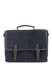 Jones Bootmaker Navy Blue Upland Leather Briefcase Bag - Image 2 of 6