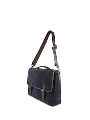 Jones Bootmaker Navy Blue Upland Leather Briefcase Bag - Image 3 of 6