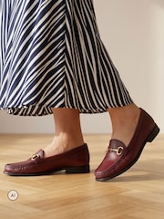 Burgundy Punainen Nahkaa - Jones Bootmaker Lorella nahkaiset Loaferit - Kuva 1 / 6