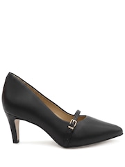 Piele neagră - Jones Bootmaker Zienna Wide Fit Mary Janes Shoes - Imaginea 2 din 6