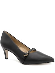 Piele neagră - Jones Bootmaker Zienna Wide Fit Mary Janes Shoes - Imaginea 3 din 6