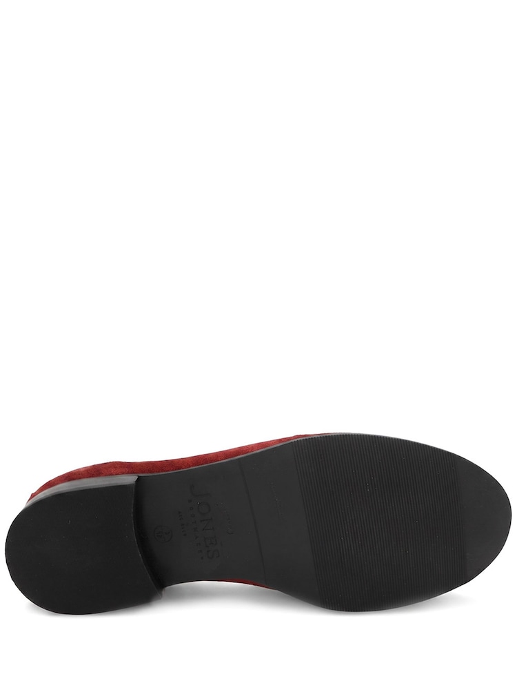 Jones Bootmaker Red Suede Regular Fit Tamsyn Smart Leather Penny Loafers - Image 6 of 6 Jones Bootmaker Red Suede Regular Fit Tamsyn Smart Leather Penny Loafers - Image 6 of 6