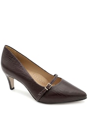 Jones Bootmaker Brown Zienna Stiletto Heel Mary Janes Shoes - Image 3 of 6