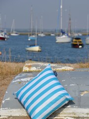 Navigate Aqua Coast Outdoor 100% Cotton Cushion - Image 2 of 4