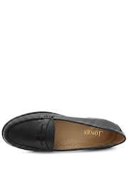 Jones Bootmaker Black Leather Regular Fit Tamsyn Smart Leather Penny Loafers - Image 5 of 6