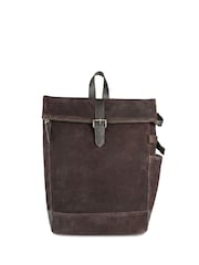 Jones Bootmaker Chocolate Brown Suede Leather Uphall Backpack - Image 2 of 6