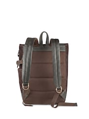 Jones Bootmaker Chocolate Brown Suede Leather Uphall Backpack - Image 4 of 6