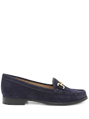 Jones Bootmaker Navy Blue Suede Regular Fit Lex Suede Leather Loafers - Image 2 of 6