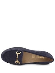 Jones Bootmaker Navy Blue Suede Regular Fit Lex Suede Leather Loafers - Image 5 of 6