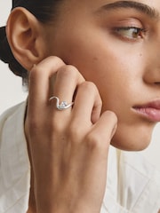 Thomas Sabo Silver Tone Teardrop White Zirconia Ring - Image 1 of 4