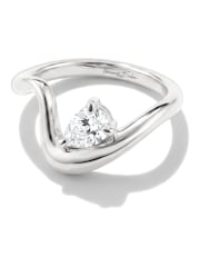 Thomas Sabo Silver Tone Teardrop White Zirconia Ring - Image 3 of 4