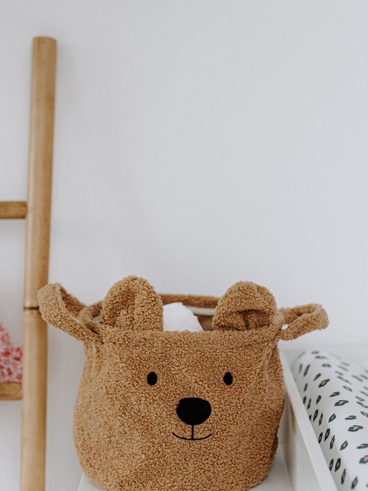 Childhome Brown Teddy Small Basket - Image 2 of 4