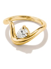 Thomas Sabo Gold Tone Teardrop White Zirconia Ring - Image 4 of 4