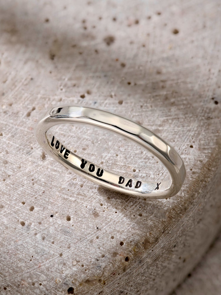 Personalised Stacker Ring by Posh Totty Designs - Image 2 of 4 Personalised Stacker Ring by Posh Totty Designs - Image 2 of 4