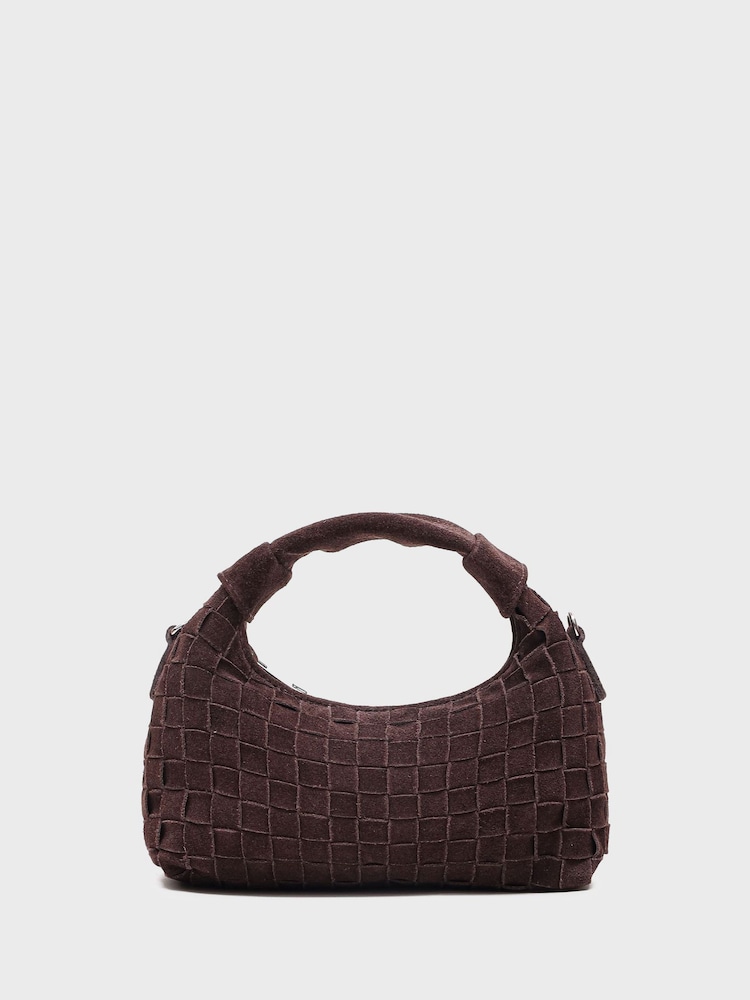 NÚNOO Brown Mini Dandy Braided Suede Bag - Image 2 of 3 NÚNOO Brown Mini Dandy Braided Suede Bag - Image 2 of 3