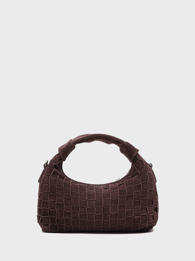NÚNOO Brown Mini Dandy Braided Suede Bag - Image 3 of 3 NÚNOO Brown Mini Dandy Braided Suede Bag - Image 3 of 3
