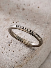 Oxidised Personalised Stacker Ring by Posh Totty Designs - Image 3 of 3