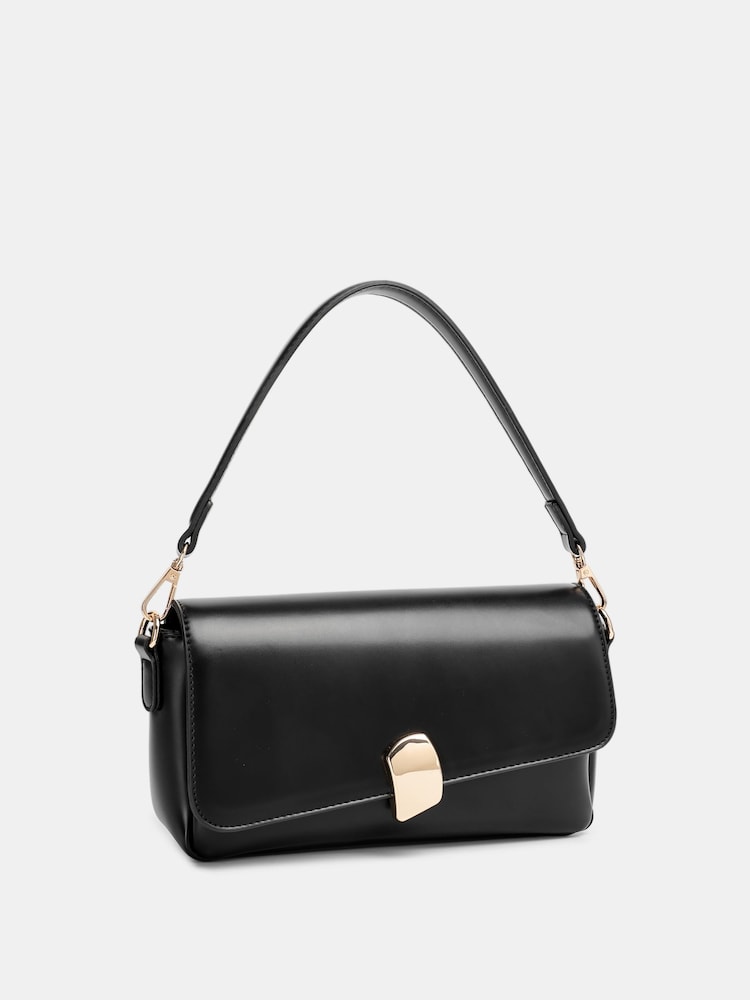 Novo Black Adeline Hardware Detail Shoulder Bag - Image 2 of 5